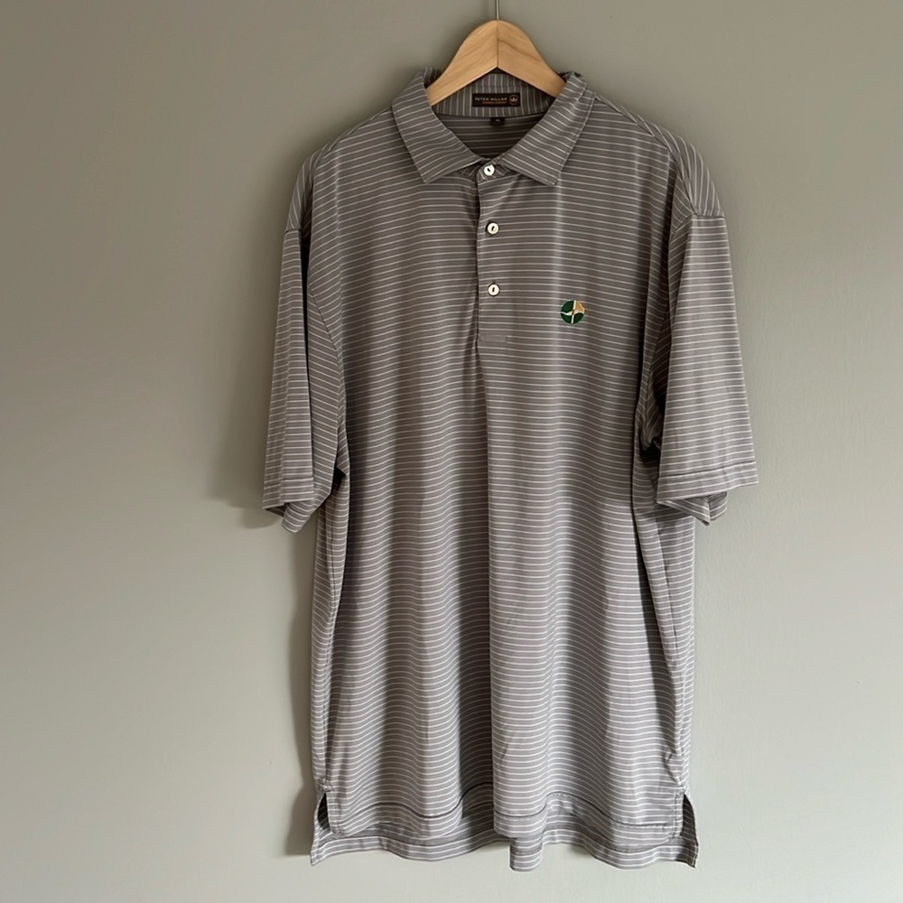 Peter Millar Summer Comfort Striped Polo Shirt Size XL